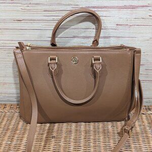 Tory Burch Landon Multi Tote with Shoulder Strap (Beige) - Worn Once